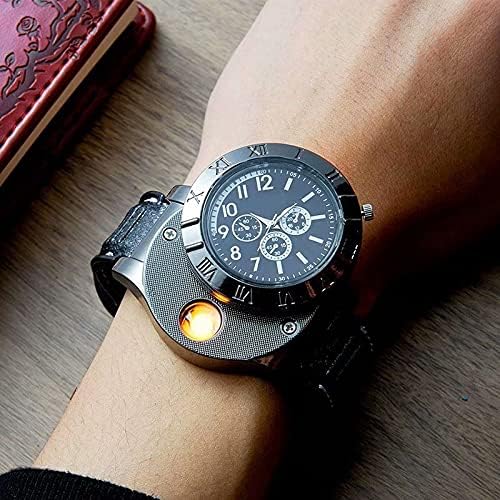 Souqly™Men's Military USB Lighter Watch